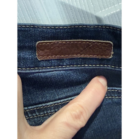 Articles of Society Dark Wash Skinny Jeans Raw Frayed Hem 24 Inseam - Picture 7 of 15